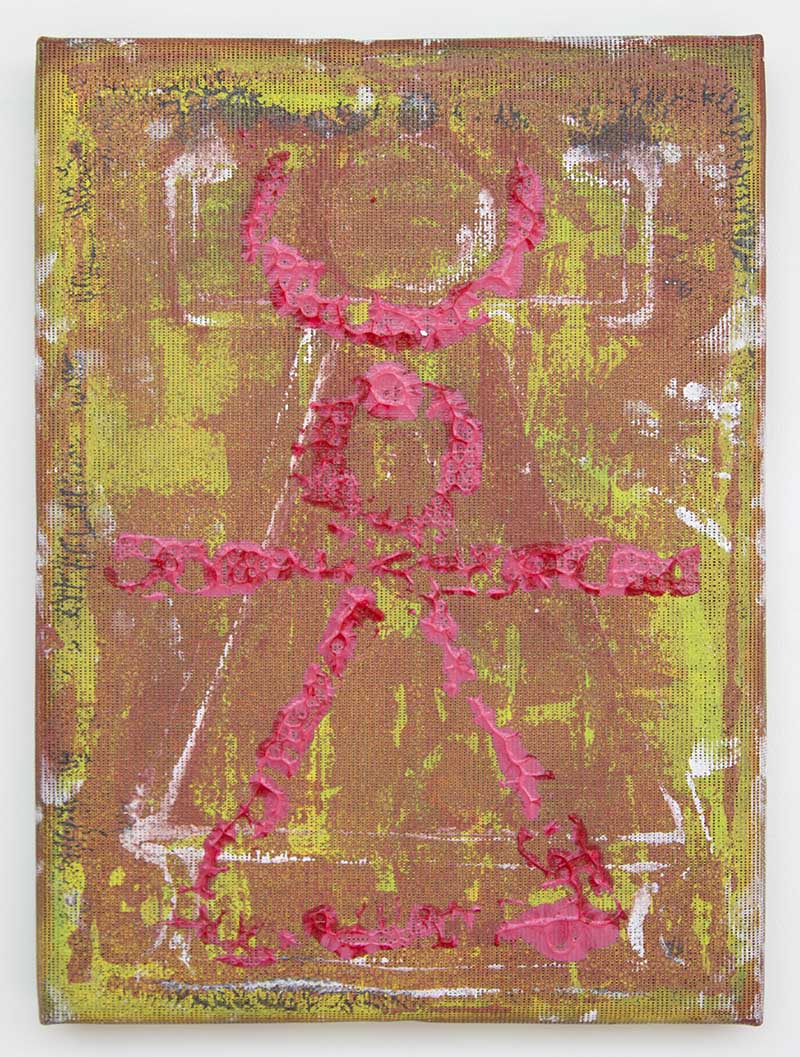 Jonathan Kelly - Tanit 8 - Acrylic on Polyester Mesh - 35x47cm